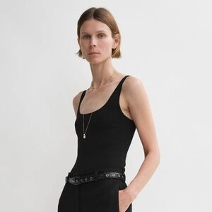 Toteme Compact knit tank in bark melange